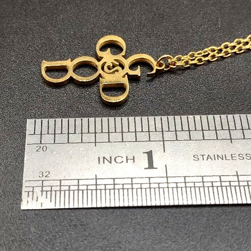 Gold Plated Necklace w/ God Is Good Cross Pendant Anniversary Valentine's Gift